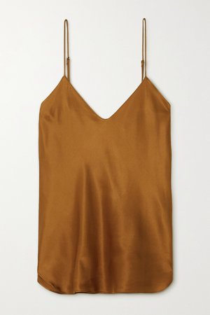 Gold Isabella silk-satin camisole | Nili Lotan | NET-A-PORTER