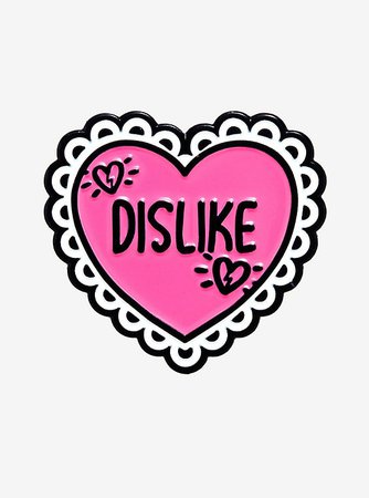 Dislike Heart Enamel Pin