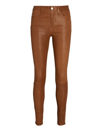 FRAME Le High Skinny Leather Pants | INTERMIX®