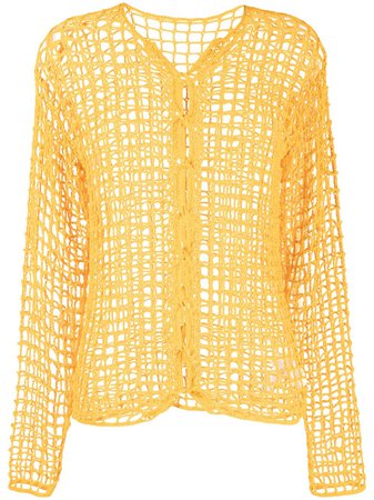 Shop Dion Lee chain crochet-knit jumper with Express Delivery - FARFETCH