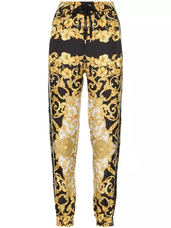 Versace Baroque Silk Track Pants - Farfetch