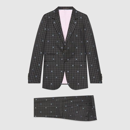 New Marseille Bees Wool Check Suit
