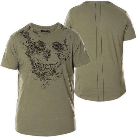 Religion Skull Stitch MBSSF07 T- Shirt with skulls and butterflies