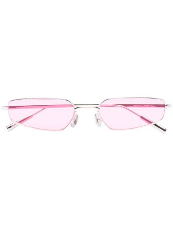 Shop pink & silver AMBUSH rectangle sunglasses with Express Delivery - Farfetch