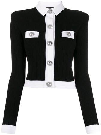 Balmain Buttoned-Up Cropped Cardigan | Farfetch.com