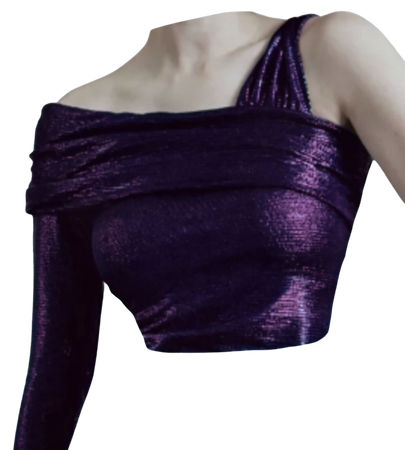 purple sparkle one arm top