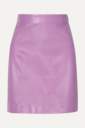 Lilac Leather skirt | Gucci | NET-A-PORTER
