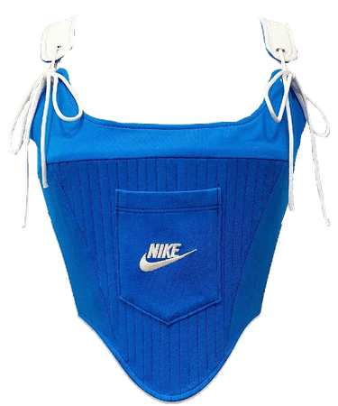 Resalt | Blue and white Nike Corset Top (Dei5 edit)