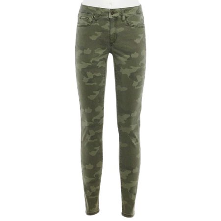 muted camo skinny jeans