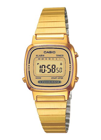 Casio Horloge  Watch Retro Golden Gold Bijenkorf