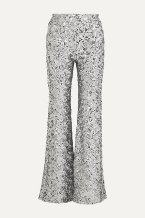 Halpern | Sequined tulle flared pants | NET-A-PORTER.COM