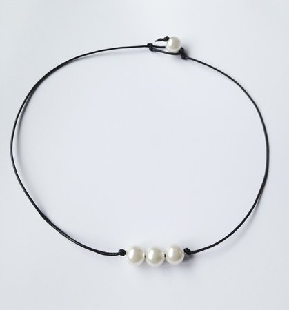 Natural three pearl necklace Leather rope real pearl necklaces triple pearls choker necklace vintage jewelry for women necklace-in Choker Necklaces from Jewelry & Accessories on Aliexpress.com | Alibaba Group