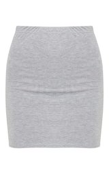 Grey Basic Jersey Mini Skirt | Skirts | PrettyLittleThing