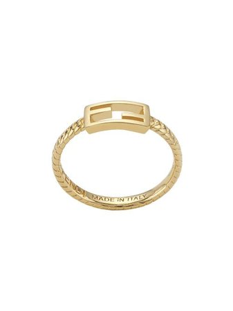 Shop Fendi thin Baguette ring with Express Delivery - FARFETCH