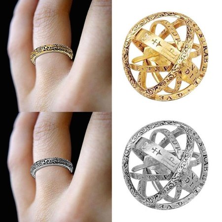 Креативное астрономическое кольцо для Бала сложное вращающееся зажимное астрономическое кольцо Вселенная студенческое кольцо созвездия ювелирные изделия 7 8 9 купить на AliExpress