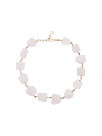 MÄRTA LARSSON 14K yellow gold rose quartz Not A Pearl Necklace $737 - Buy Online - Mobile Friendly, Fast Delivery, Price