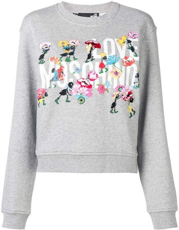 floral logo sweatshirt