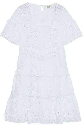 Zinnia Ruffle-trimmed Broderie Anglaise Cotton Mini Dress