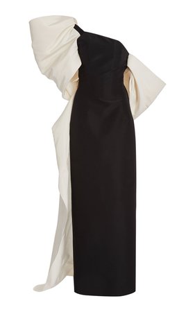 Bow-Embellished Silk-Faille Gown by Carolina Herrera | Moda Operandi