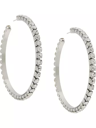 AREA Large Classic Round Hoops - Farfetch