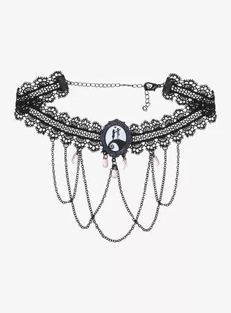 The Nightmare Before Christmas Lace Cameo Choker