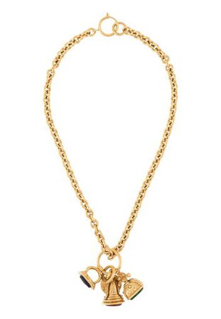 Chanel Pre-Owned, 1993 CC charm necklace | Catalove