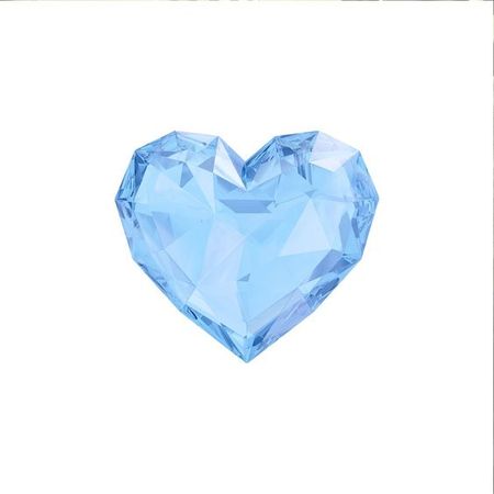 blue crystal heart