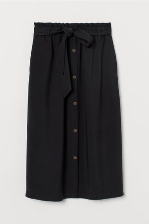 Paper-bag Skirt - Black - Ladies | H&M US