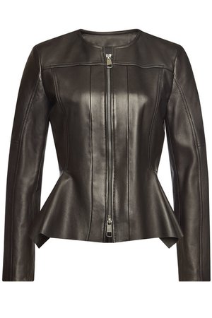 Boss - Sahada Leather Biker Jacket - black
