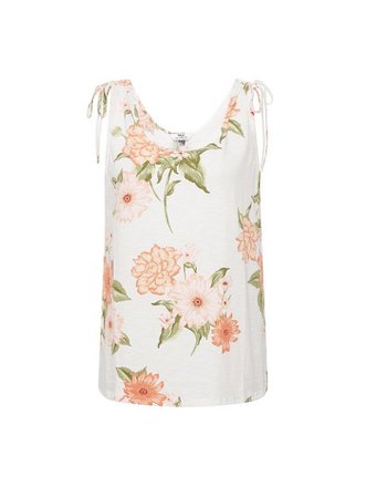 **DP Tall Multi Colour Floral Print Ruched Vest Top | Dorothy Perkins