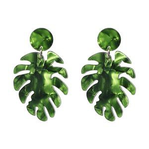 Resin Green Leaves Dangle Earring – Rebel Mama Clothing