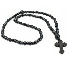 Wooden Black Orthodox Rosary with Wooden Cross