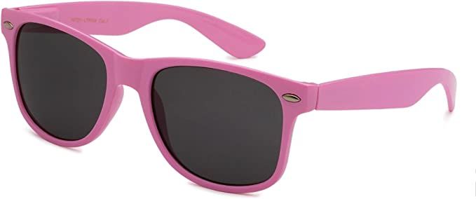 Amazon.com: Sunglasses Classic 80’s Vintage Style Design (Light Pink, Smoke)… : Clothing, Shoes & Jewelry