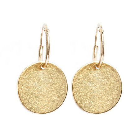 gold disc earrings