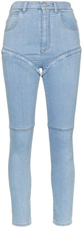 detachable-leg skinny jeans