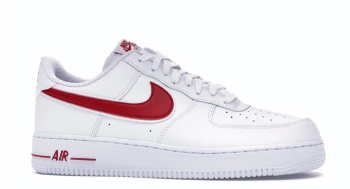 white red air force 1’s