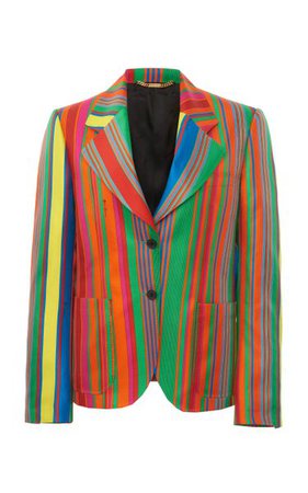 Striped Twill Blazer By Versace | Moda Operandi