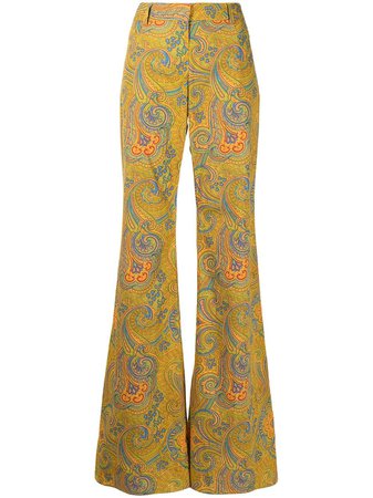 Shop yellow Alexis Salima paisley-print trousers with Express Delivery - Farfetch