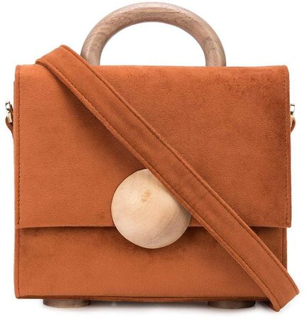 Bakari Tussaud wood handle shoulder bag