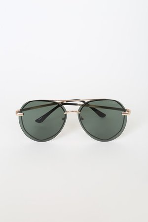 I-SEA Avalon - Aviator Sunglasses - Rimless Gold Sunglasses