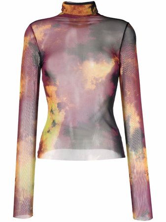 Shop Marques'Almeida tie-dye roll-neck top with Express Delivery - FARFETCH