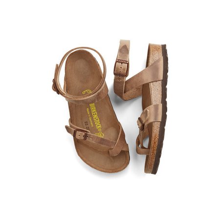 brown leather birkenstock sandals