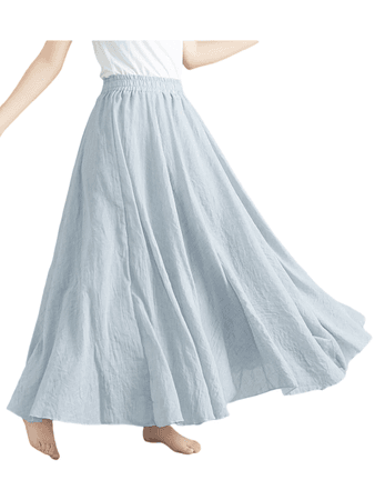 pale blue maxi skirt