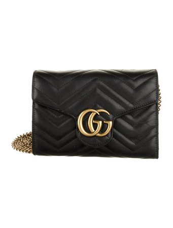 Gucci GG Marmont Matelassé Wallet On Chain - Handbags - GUC440952 | The RealReal
