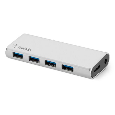 Belkin USB 3.0 4-Port Hub + USB-C Cable - Apple