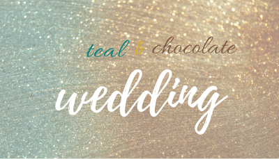 teal & chocolate wedding