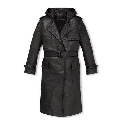 Tom Ford HOODED LEATHER TRENCH COAT | TomFord.com