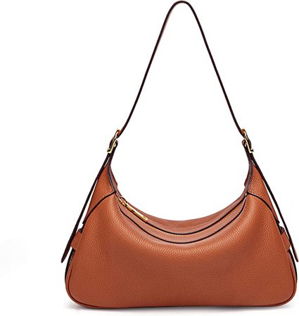 Amazon.com: Genuine Leather Shoulder Handbags For Women Medium Tote Purse With Adjustable Straps (Brown) : Clothing, Shoes & Jewelry