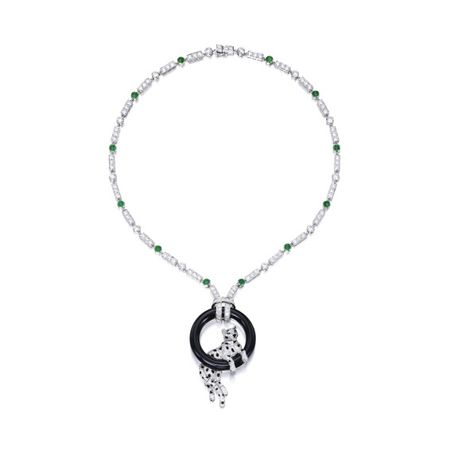 (#1675) Diamond, Onyx and Emerald 'Panthère' Necklace, Cartier
