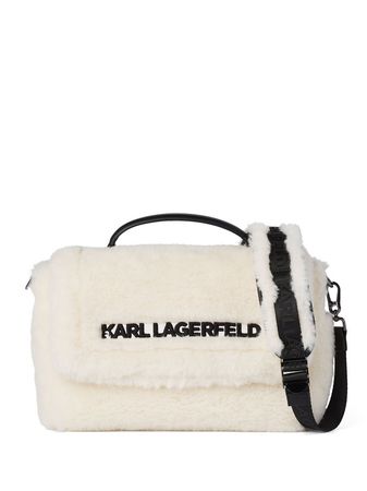 Karl Lagerfeld x Cara Delevingne faux-shearling Shoulder Bag - Farfetch
